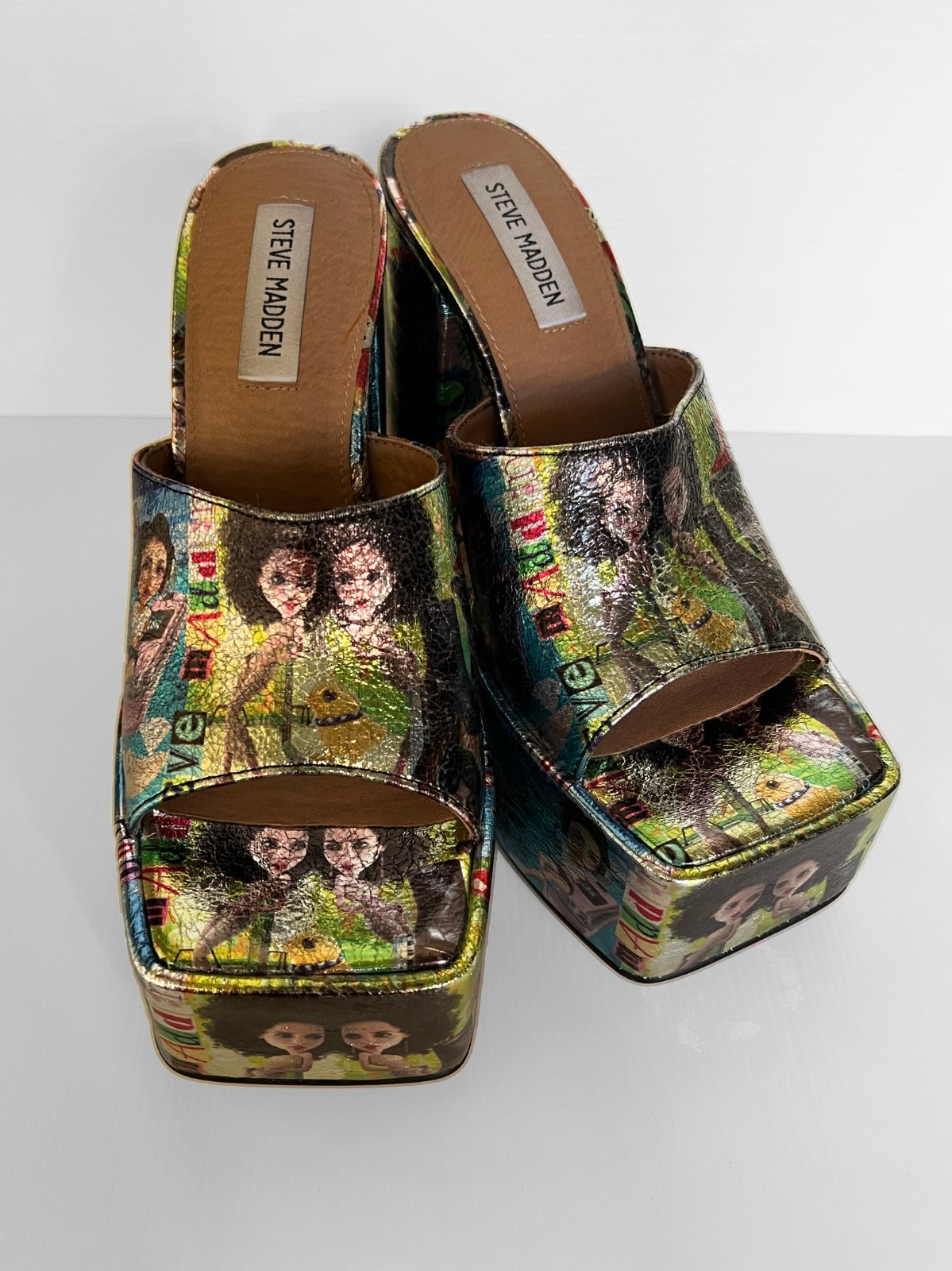 Steve Madden Trixie Platform Block Heel Shoes 8 RARE 2000s 1990s Nostalgia