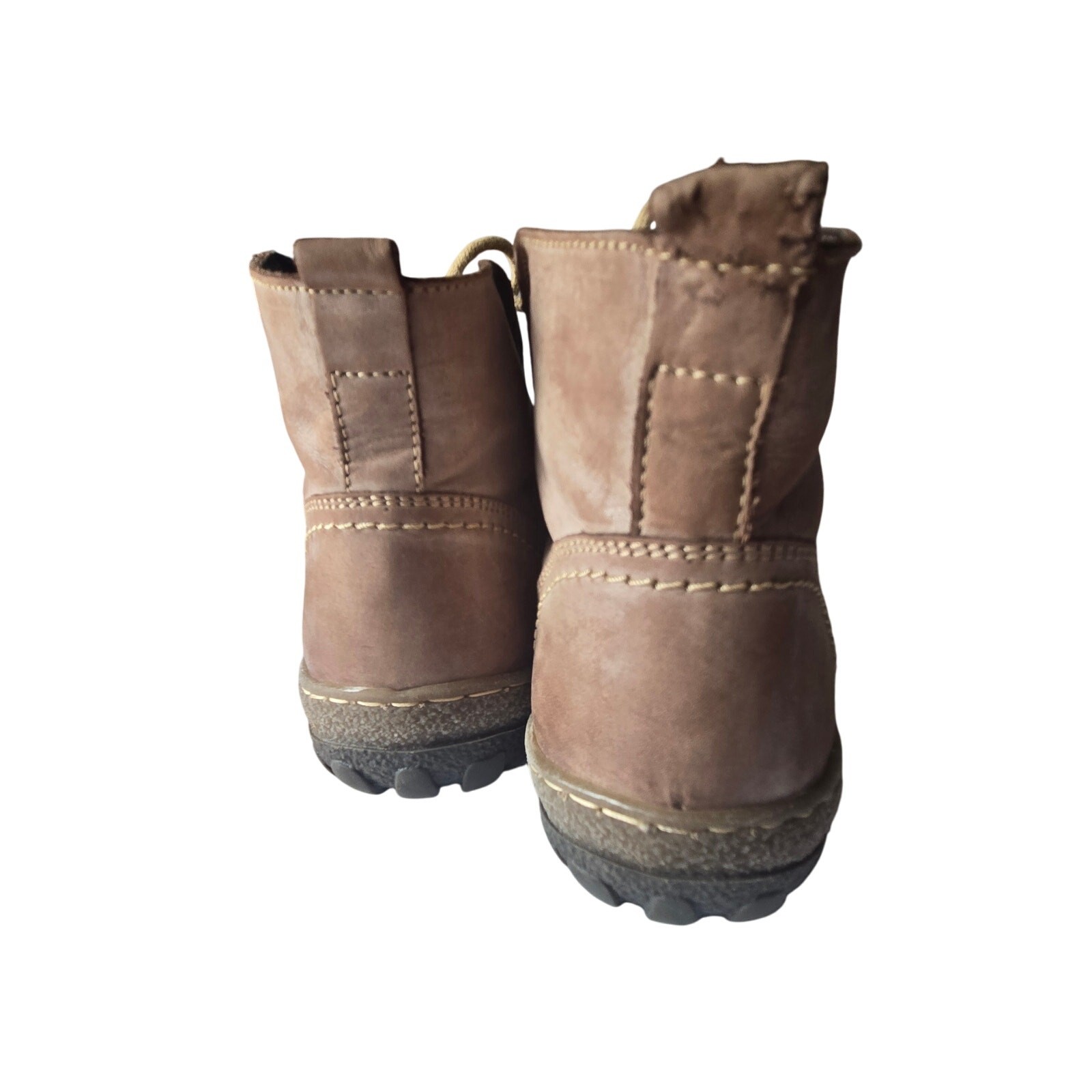 V Italia 38 EU 7-7 1/2 US Kiki Distressed Utility Leather Ankle Lace Boot Brown