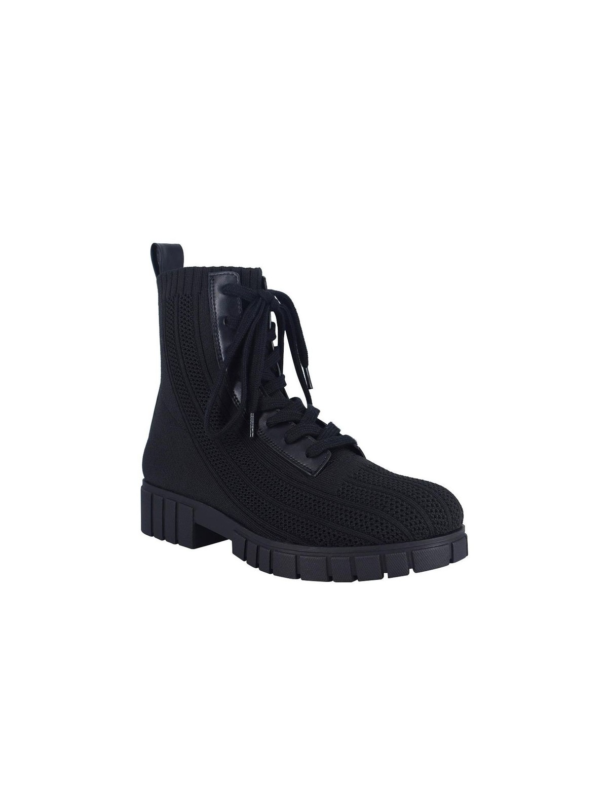 IMPO Womens Black Back Pull-Tab Bellamy Round Toe Block Heel Boots Shoes 11 M
