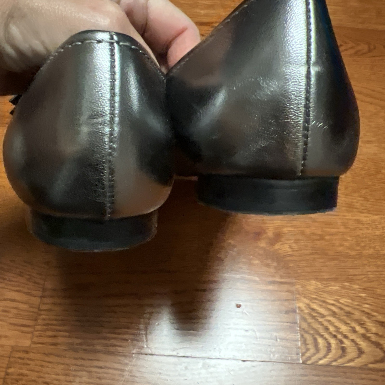 Talbots Leather Loafers 9M Flats Ryan Knot Gunmetal Career Comfort