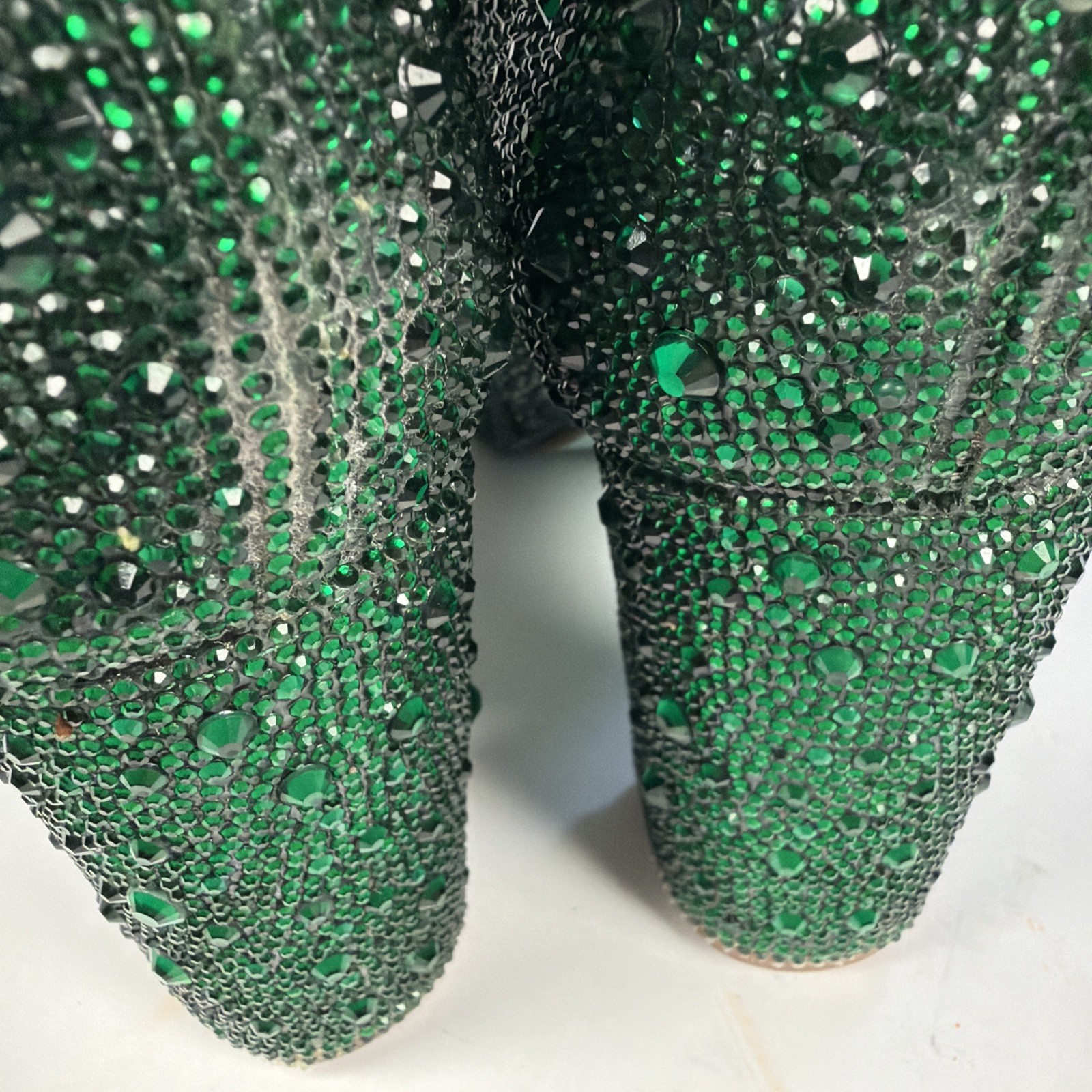 Betsey Johnson Emerald Green Cady Rhinestone Boots Women’s US 8.5 No Box