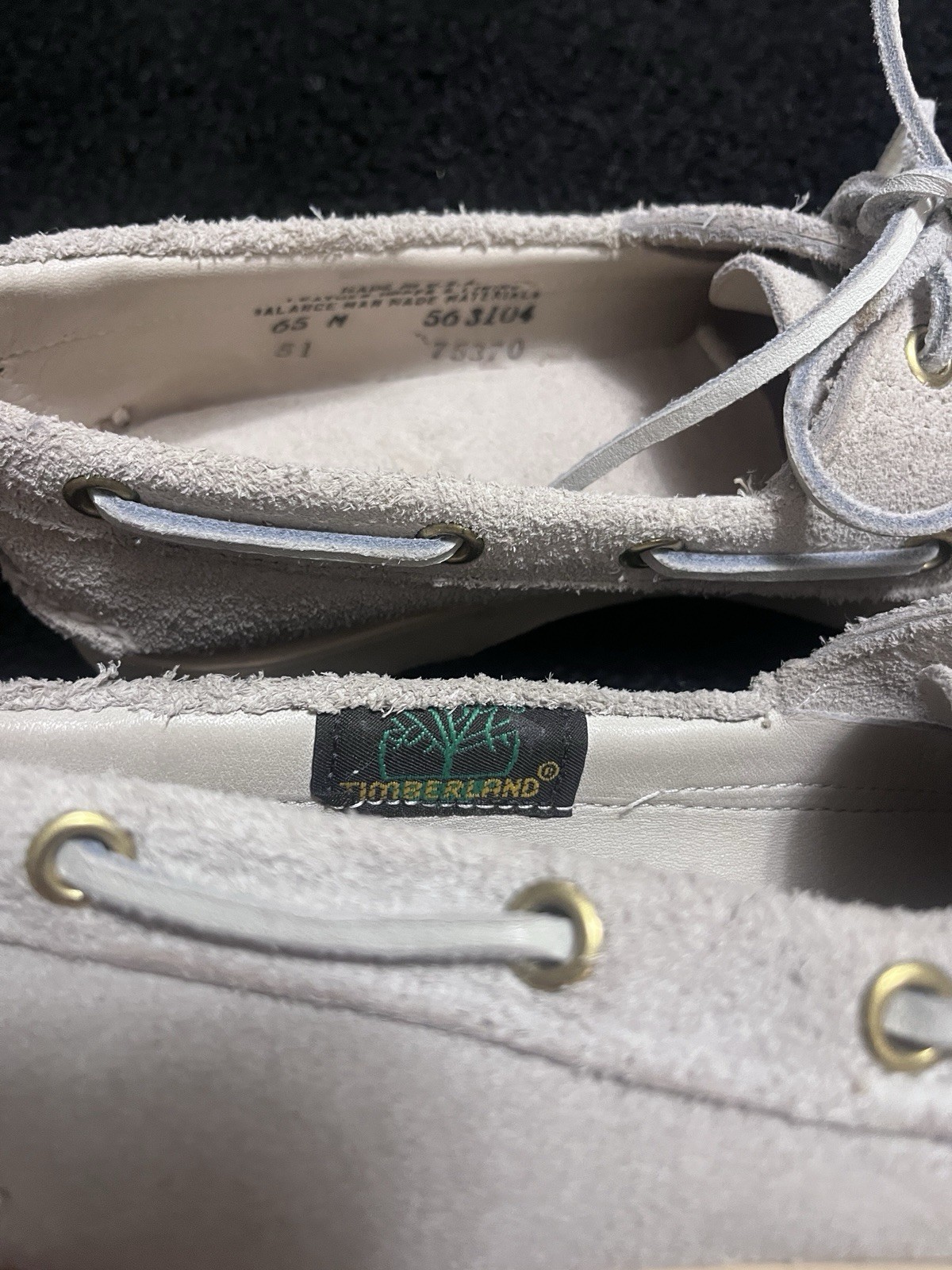 Timberland Women’s Boat Shoes 6.5 M Beige Suede Made USA Vibram Sole 503104