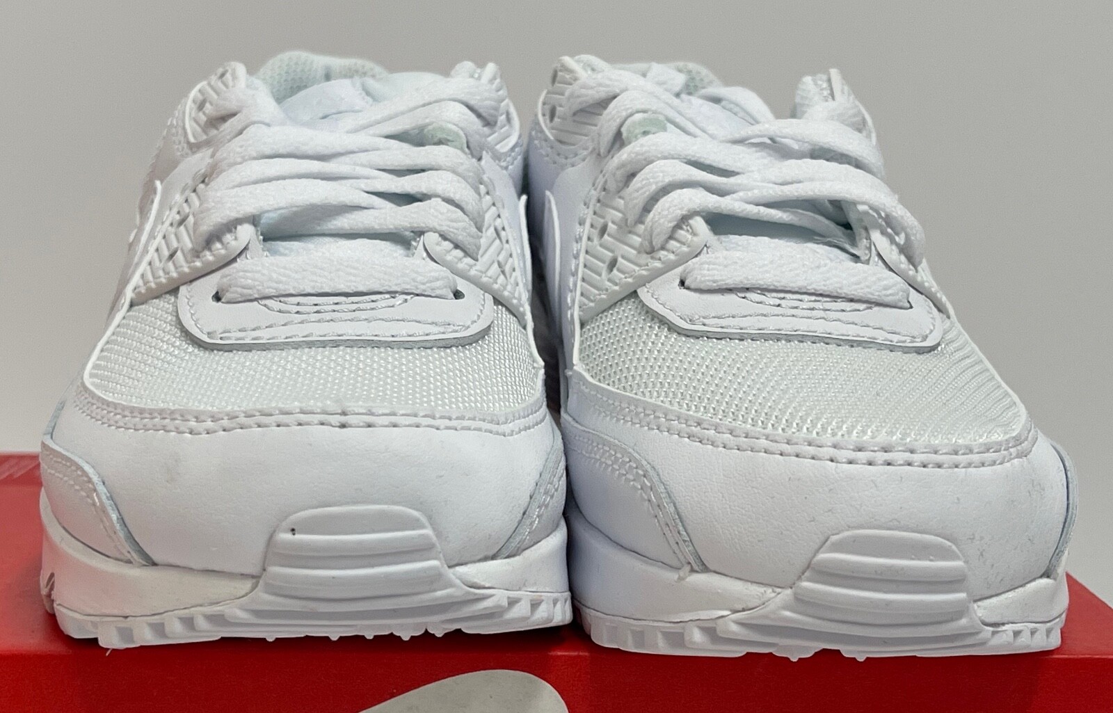 Nike Air Max 90 CQ2560 100 Triple White Women’s Sneakers WOMEN SIZE 5 MEN 3.5