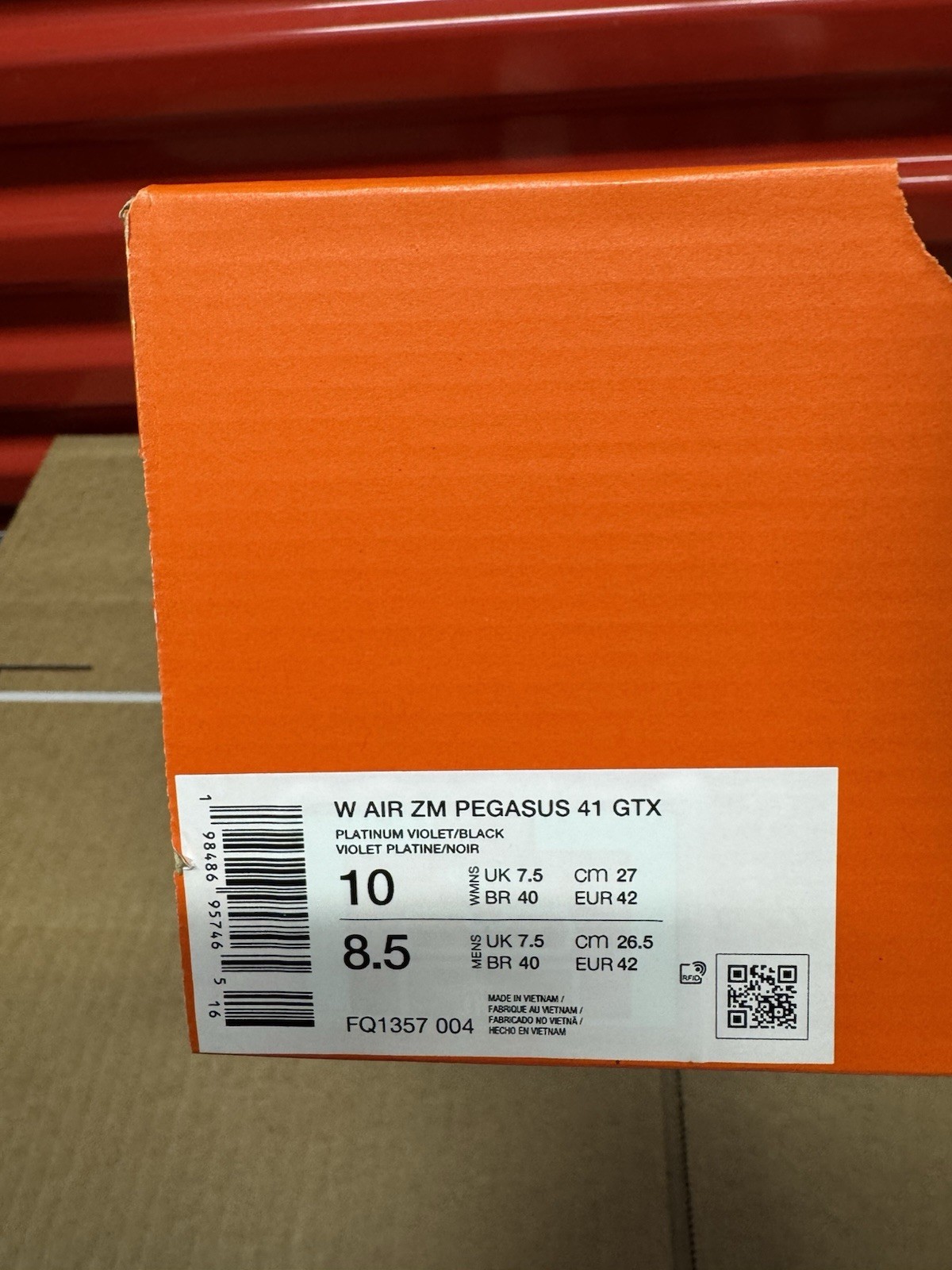 Women’s Size 10 – Nike Pegasus 41 GORE-TEX Platinum Violet FQ1357-004