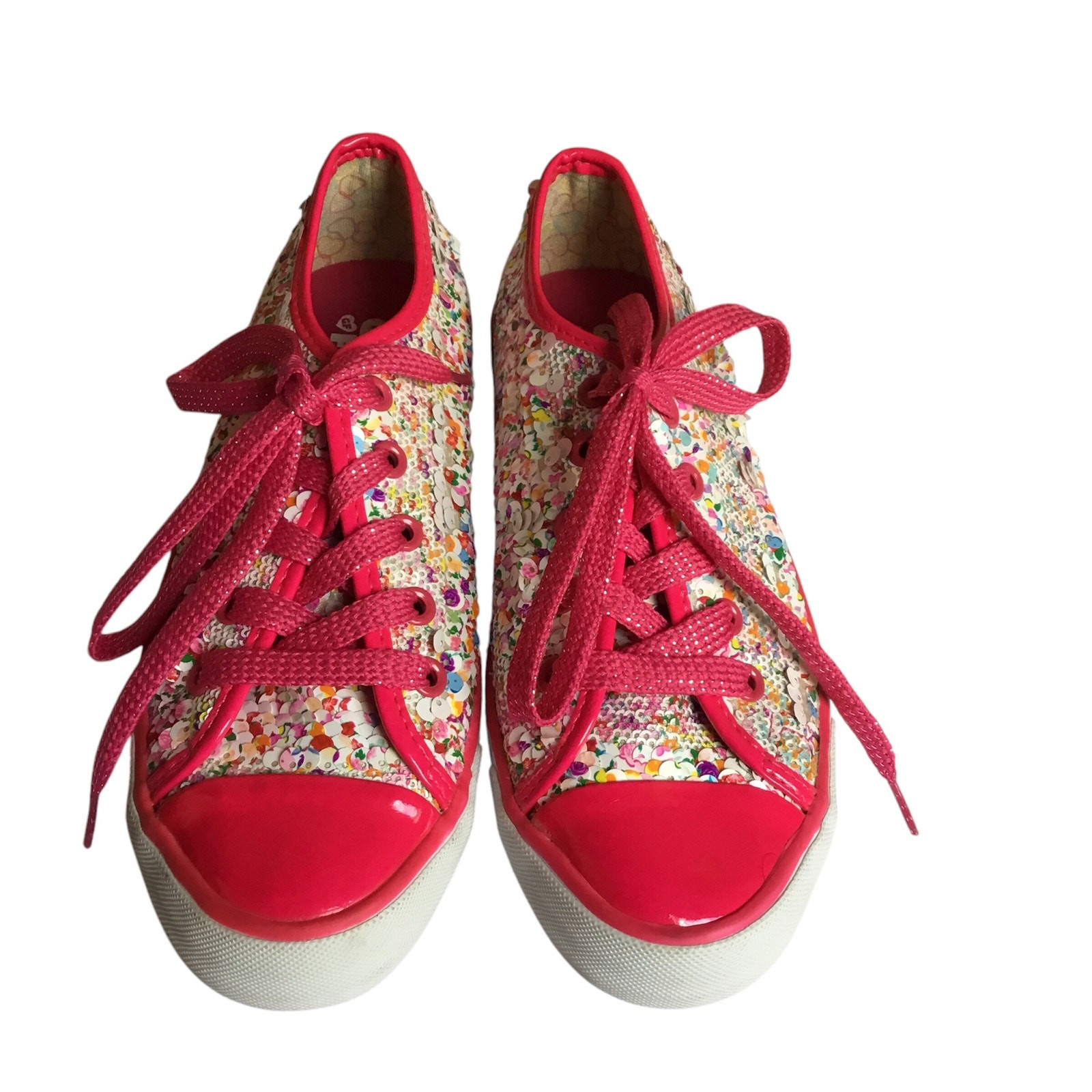 Gotta Flurt Confetti Luv Low Pink Sequin Women Shoes Sneakers Size 6