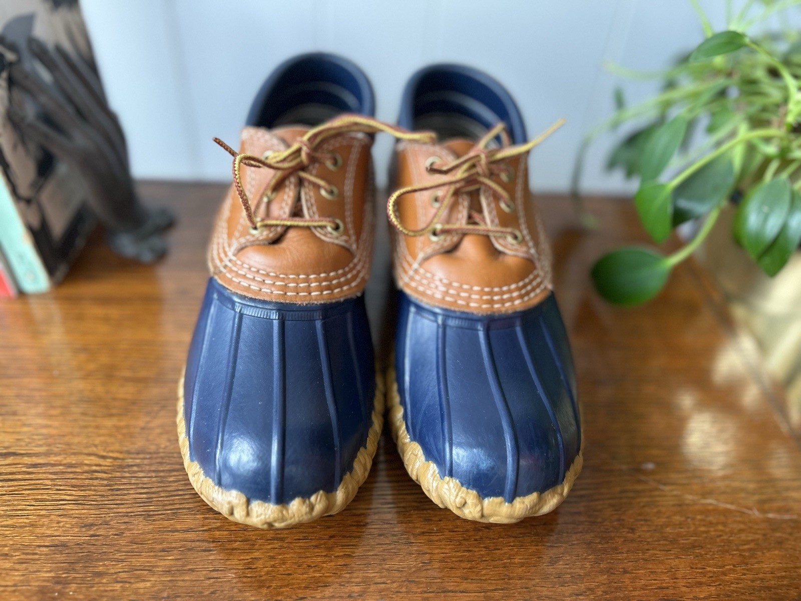 VTG 70s LL Bean Boot OG Womens Maine Hunting Shoe Gumshoe Duck Boots Low Size 9