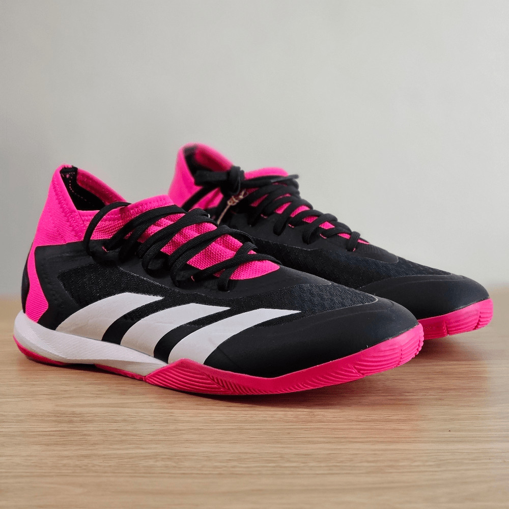 Adidas Predator Accuracy .3 Indoor Soccer Sala Shoes 10 Black Pink White GW7069