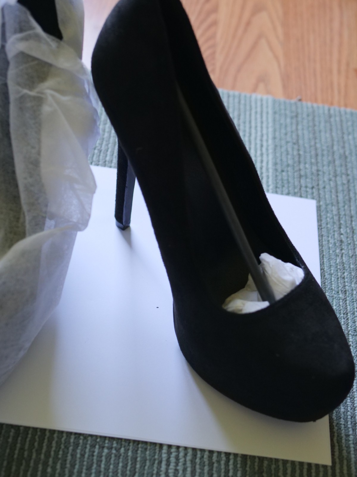 Matte Suede Stiletto Heels (Full Black)- New/Unworn (Clean)