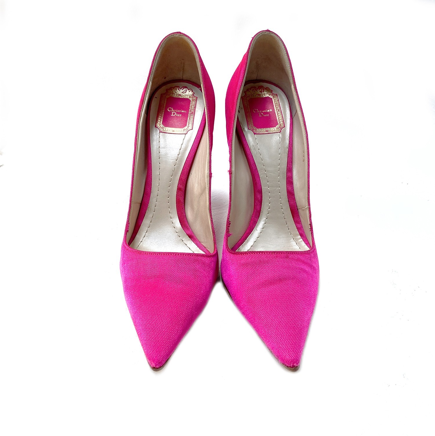 Christian Dior by Raf Simons Neon Pink Cloth Pumps Size US: 9,5 / EUR: 39,5