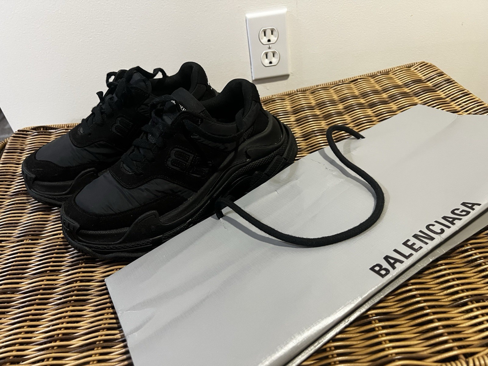 Women’s Balenciaga Black Triple S sole sneakers