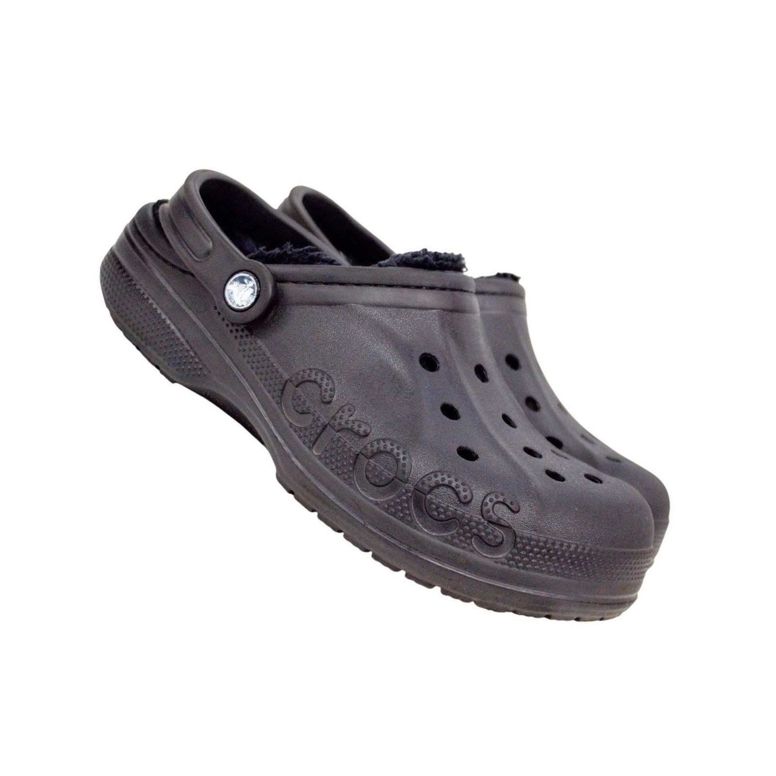 Crocs Unisex Baya Lined Clog Sandal Black Women’s Size 9/ Men’s 7- Comfort Shoes