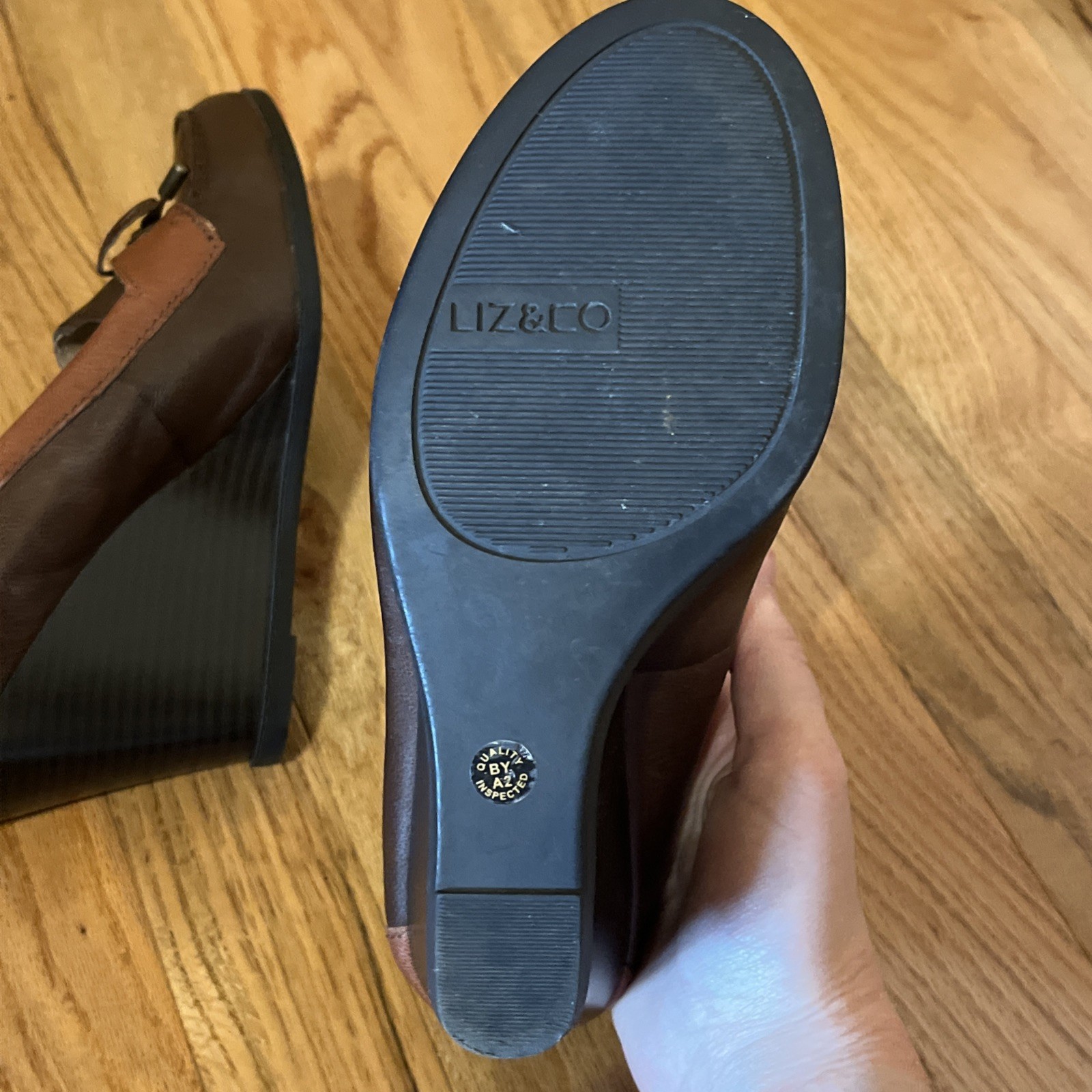 Liz & Co woman’s wedge shoe 8 Vintage Librarian Classic Preppy