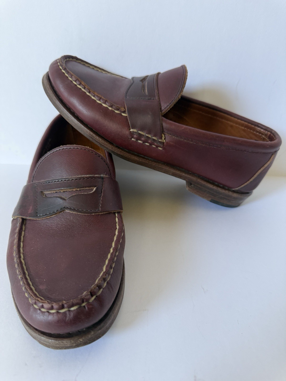 Rancourt Cole Haan Pinch America Penny Loafer Brown Stich Maine USA Womens 6.5 M