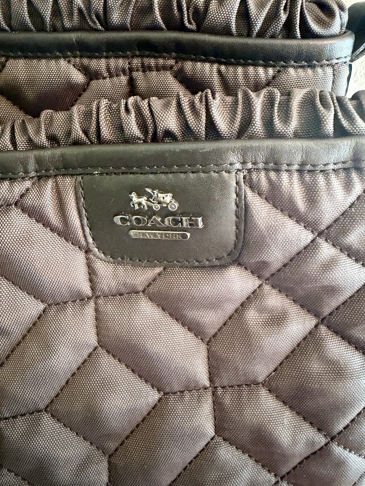 Coach Woman’s Black Size 9 1/2 Boots with Drawstring Closure