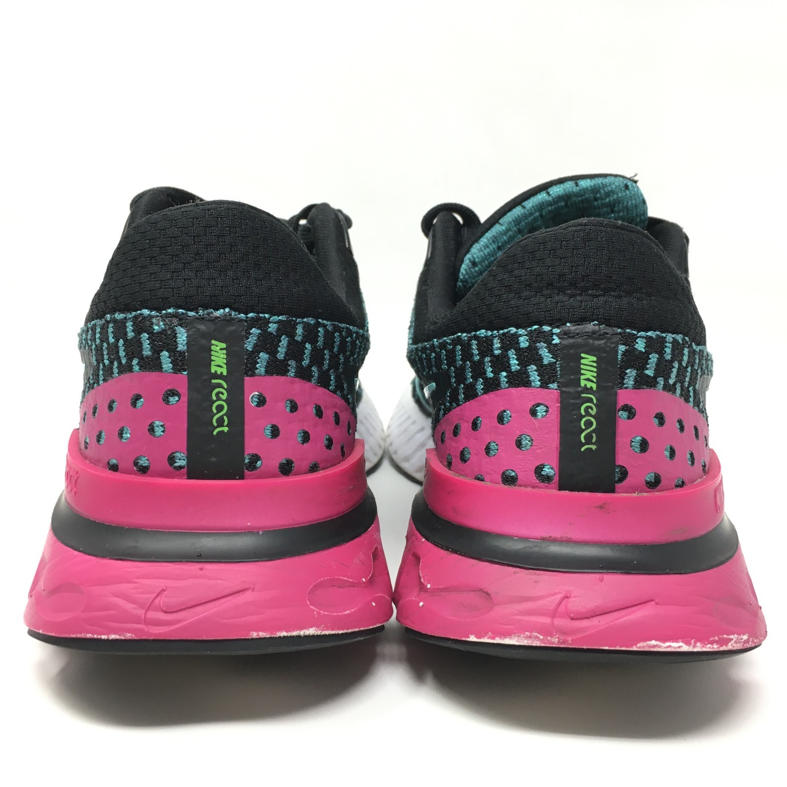 Nike React Infinity Run Flyknit 3 Shoes Sneakers Womens Size 7.5 Turquoise Pink