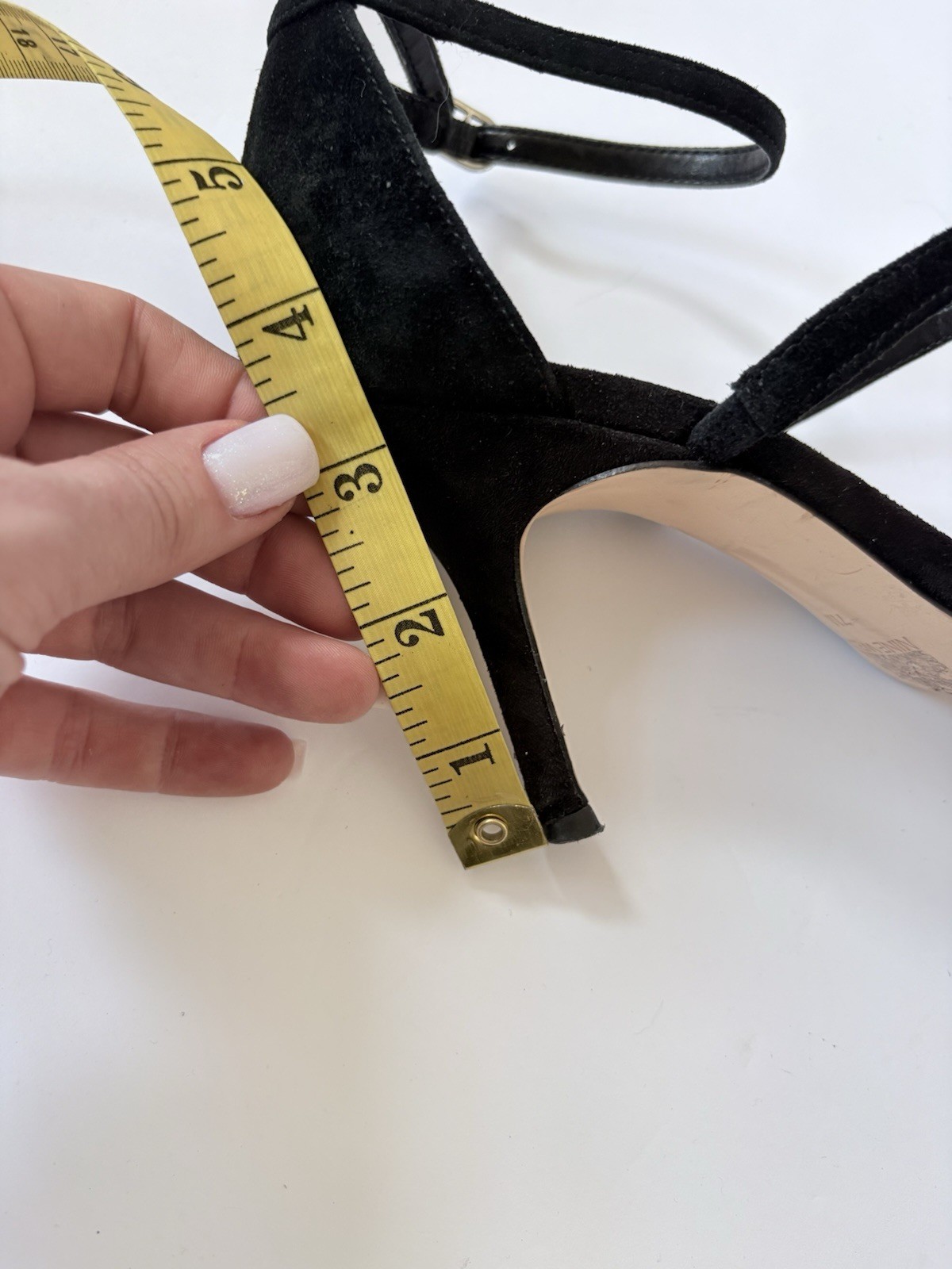 Nine West Sighs Dress Sandals Black 7 Suede Going Out Statement Career Preppy