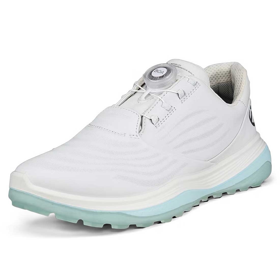 ECCO GOLF LT1 BOA Spikeless Women’s Shoes 🆕 White Ice Blue 🆕 US 10-10.5 EU 41