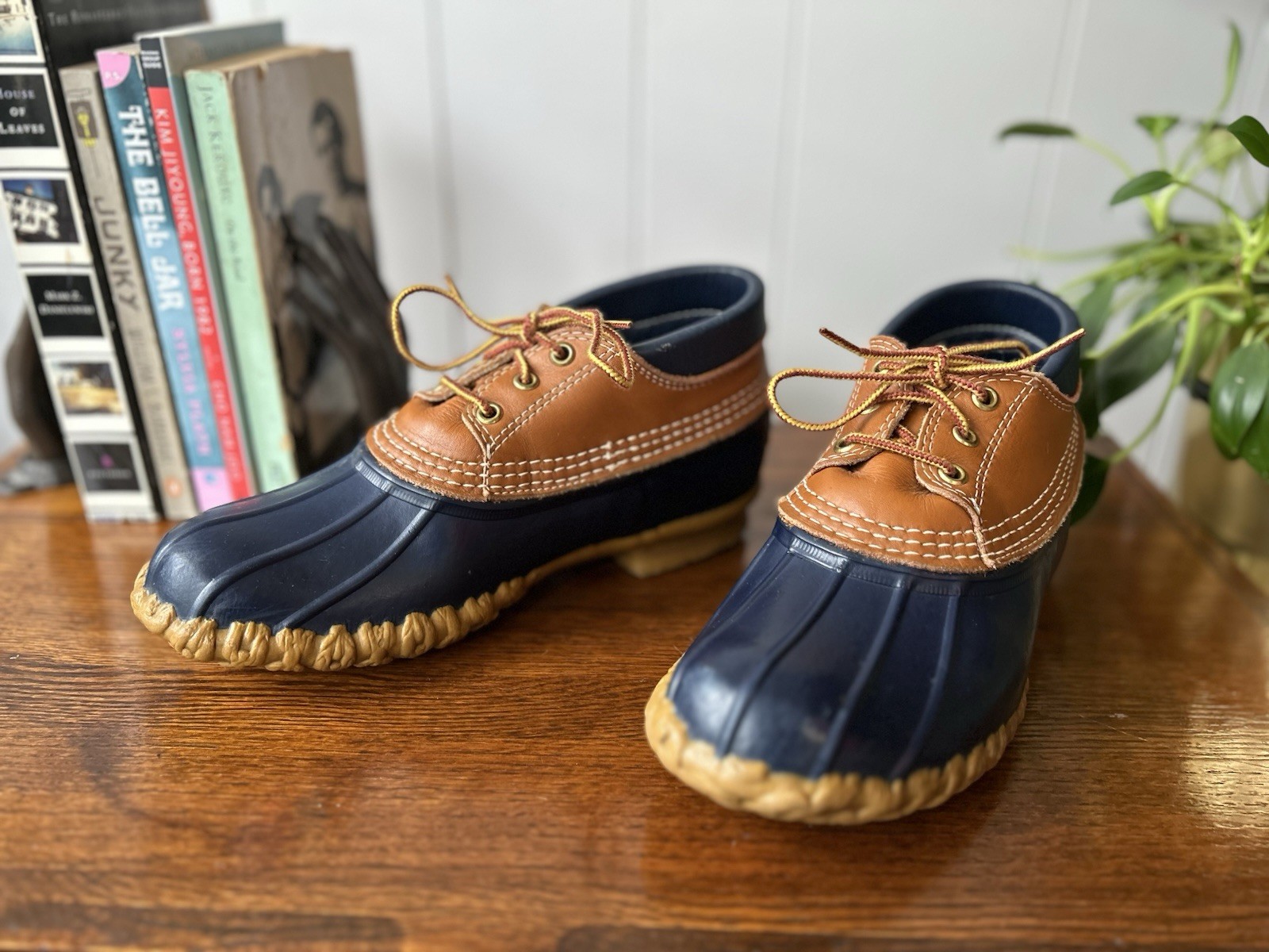VTG 70s LL Bean Boot OG Womens Maine Hunting Shoe Gumshoe Duck Boots Low Size 9