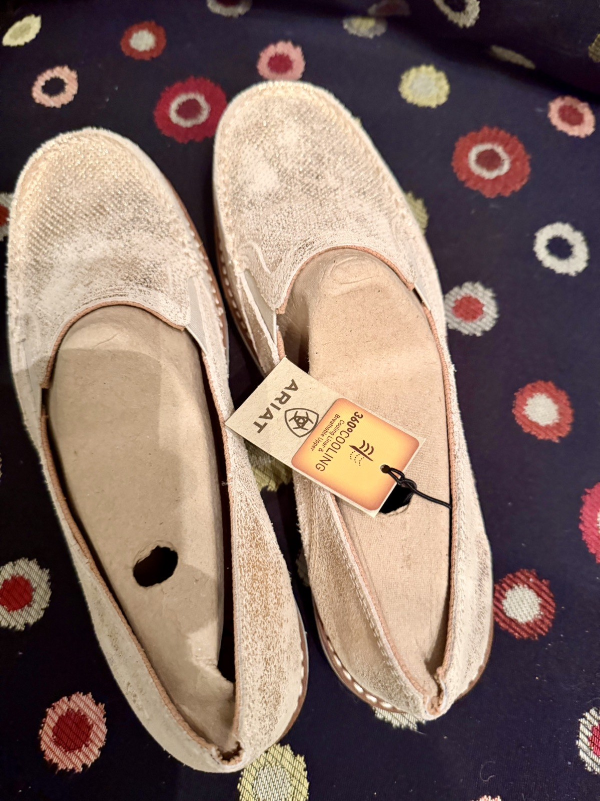 Ariat Cruiser 360 Cooling Womens Sz 11 B Rose Gold Slip On Sneakers Shoes NEW