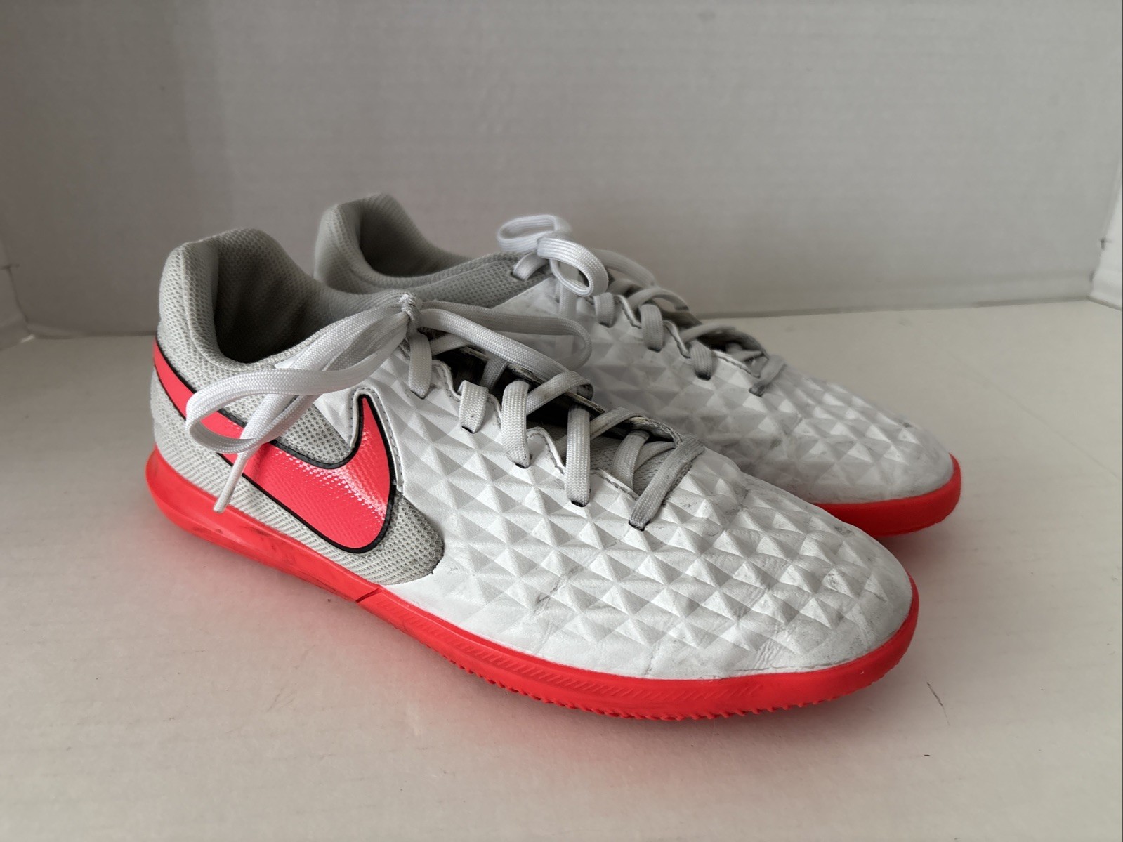 Pink and White Nike Tiempo legend running shoes Women’s Size 7