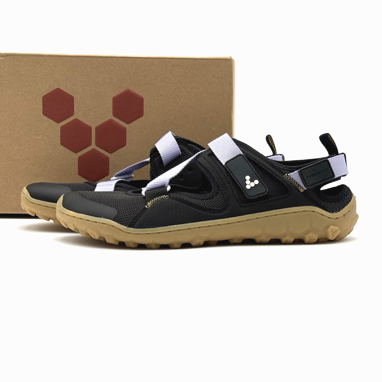 Vivobarefoot Women’s Tracker Sandal Slingback Textile Synthetic Purple Heather