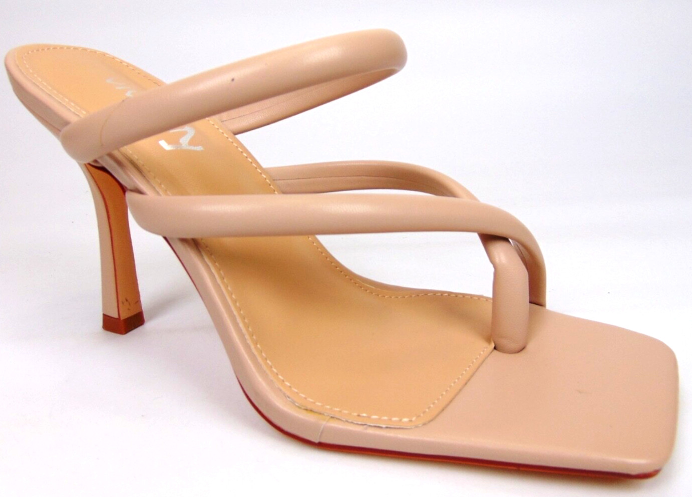 NEW! Viviany Heels Dress Women’s Evening Sandals Size 9.0 M, Nude Square Toe
