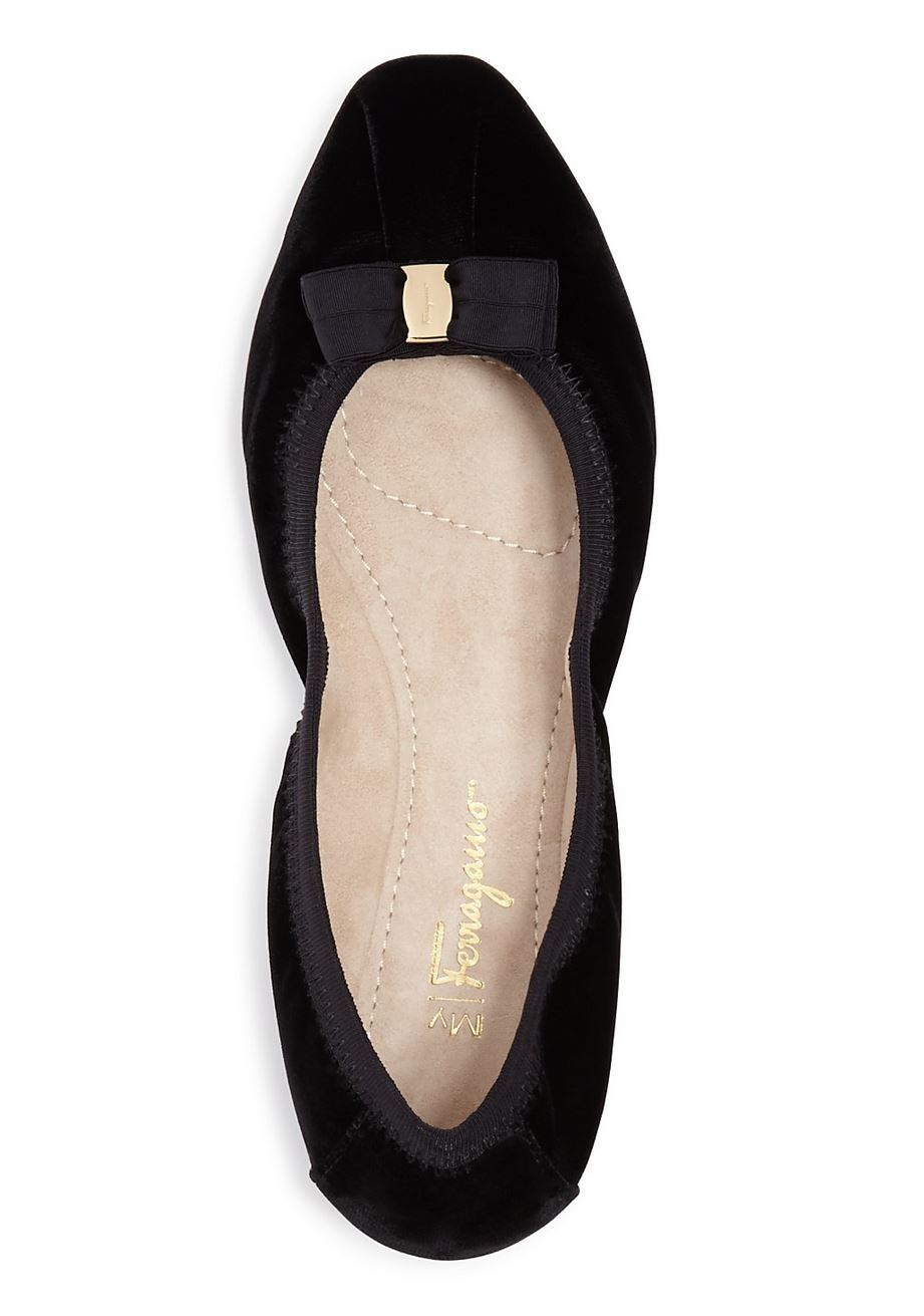 $535 Ferragamo My Joy Black Velvet 5/5.5/6/6.5/7/7.5/8/8.5/9/9.5/10 «B» GORGEOUS