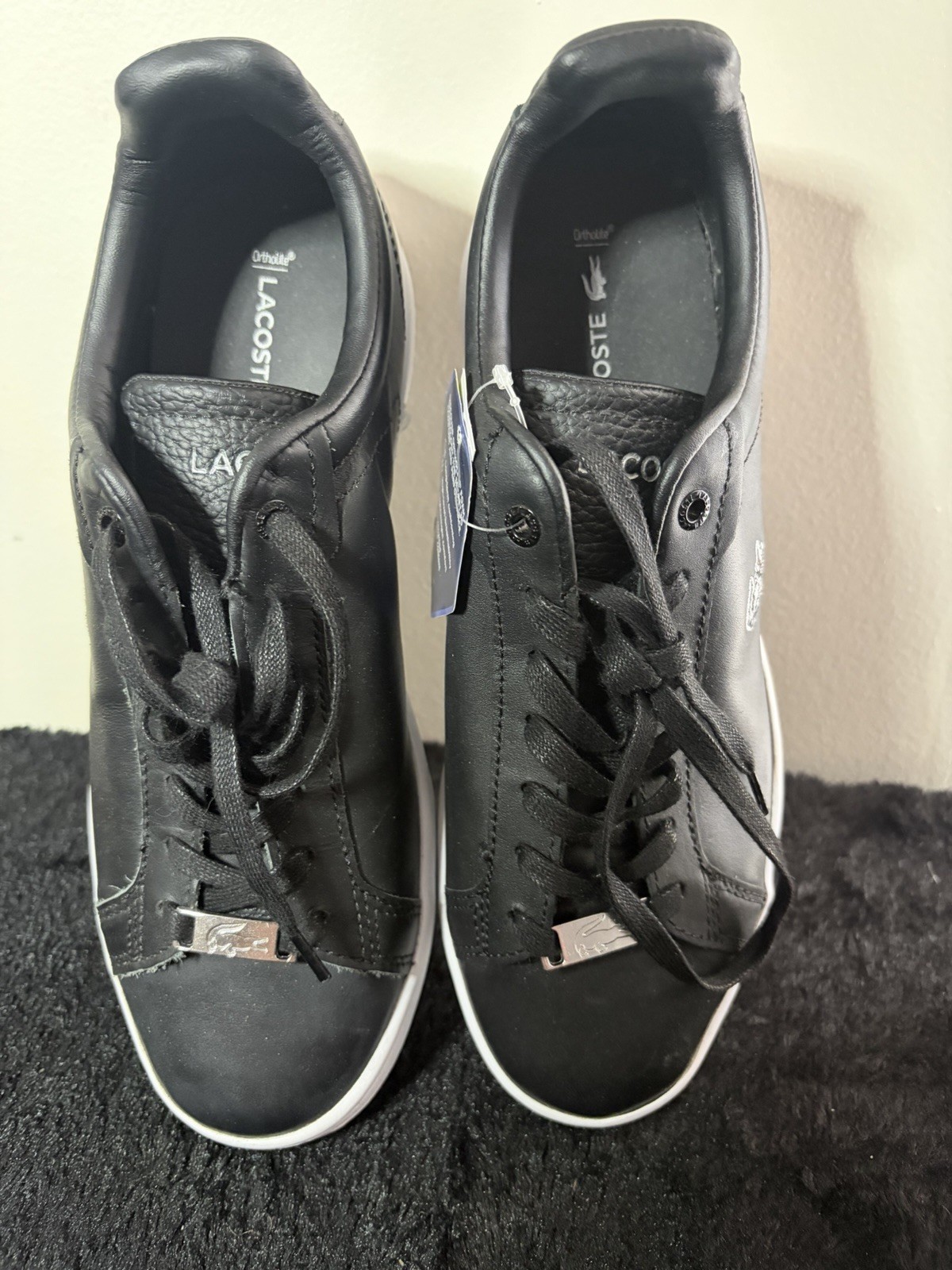Lacoste Women’s Carnaby Evo Black Sneakers – US Size 7.5Casual Shoes Lacost Logo
