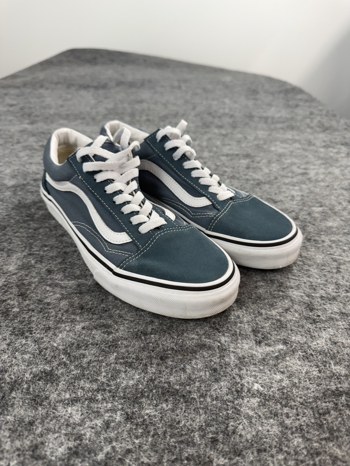 Vans Shoes Old Skool Shoes Women 8.5 Men 7 Sneakers Low Top Teal Blue N187