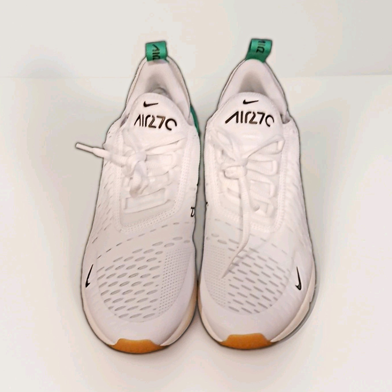 Nike Air Max 270 Low-Top Lace-Up Mesh Sneaker White/Stadium Green AH6789-125