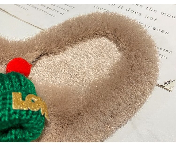 Faux Fur Slides Fuzzy Fluffy Slippers Flat Indoor Outddor Soft Sandals Open Toe