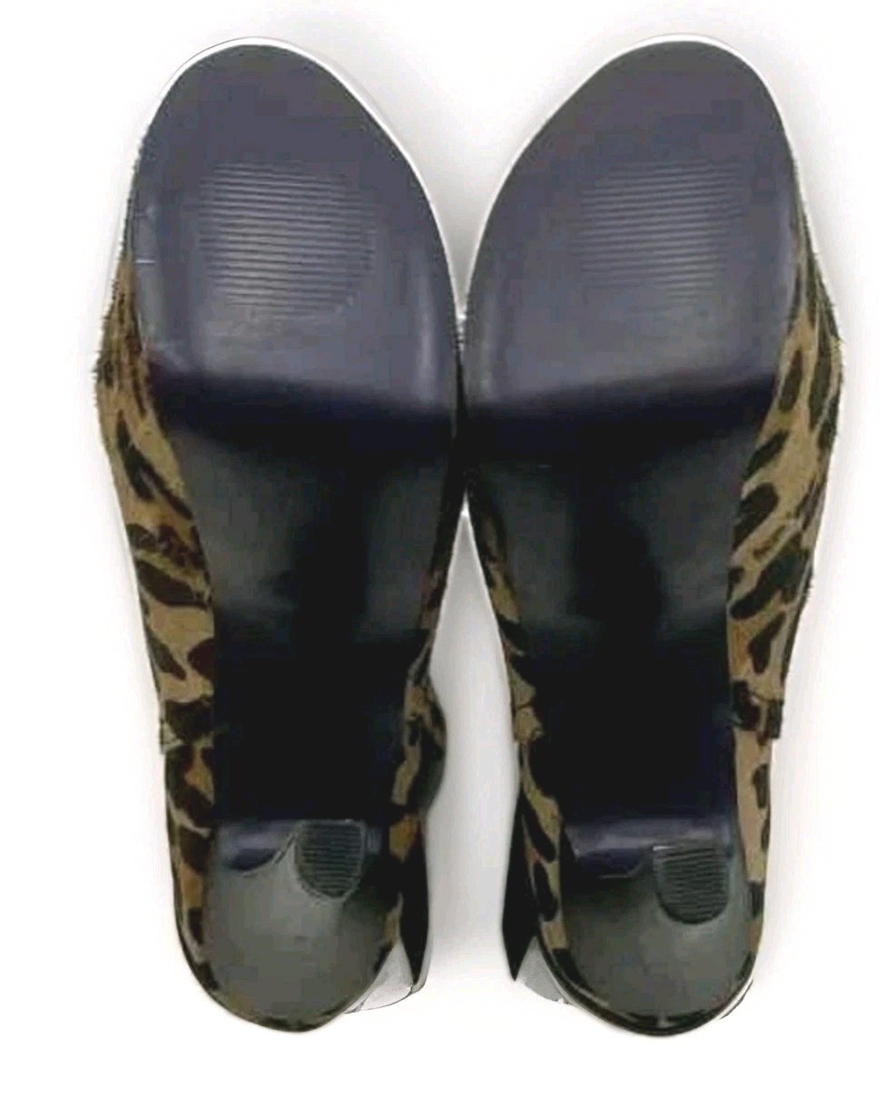 London Trash Womens 8 LT-Monsta Leather Leopard Print Platform Heels Boots
