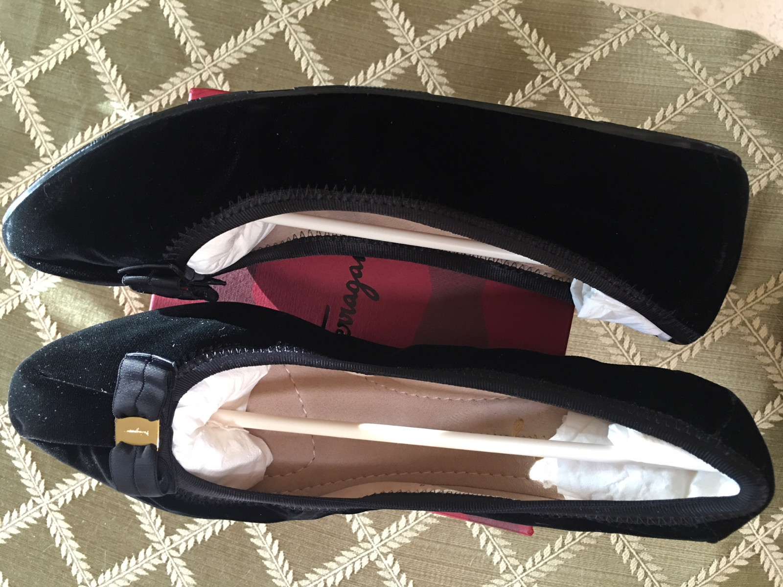 $535 Ferragamo My Joy Black Velvet 5/5.5/6/6.5/7/7.5/8/8.5/9/9.5/10 «B» GORGEOUS