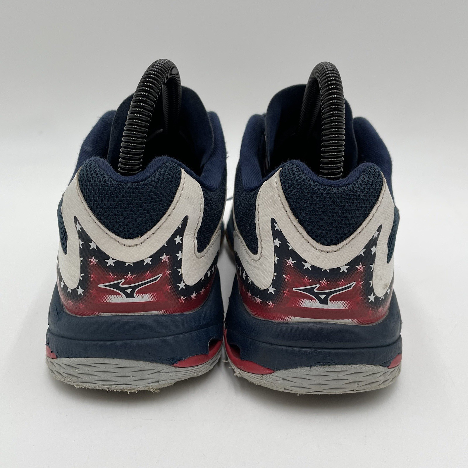 Mizuno Wave Lightning Z3 Womens Size 7 Volleyball Shoes USA FLAG Red White Blue