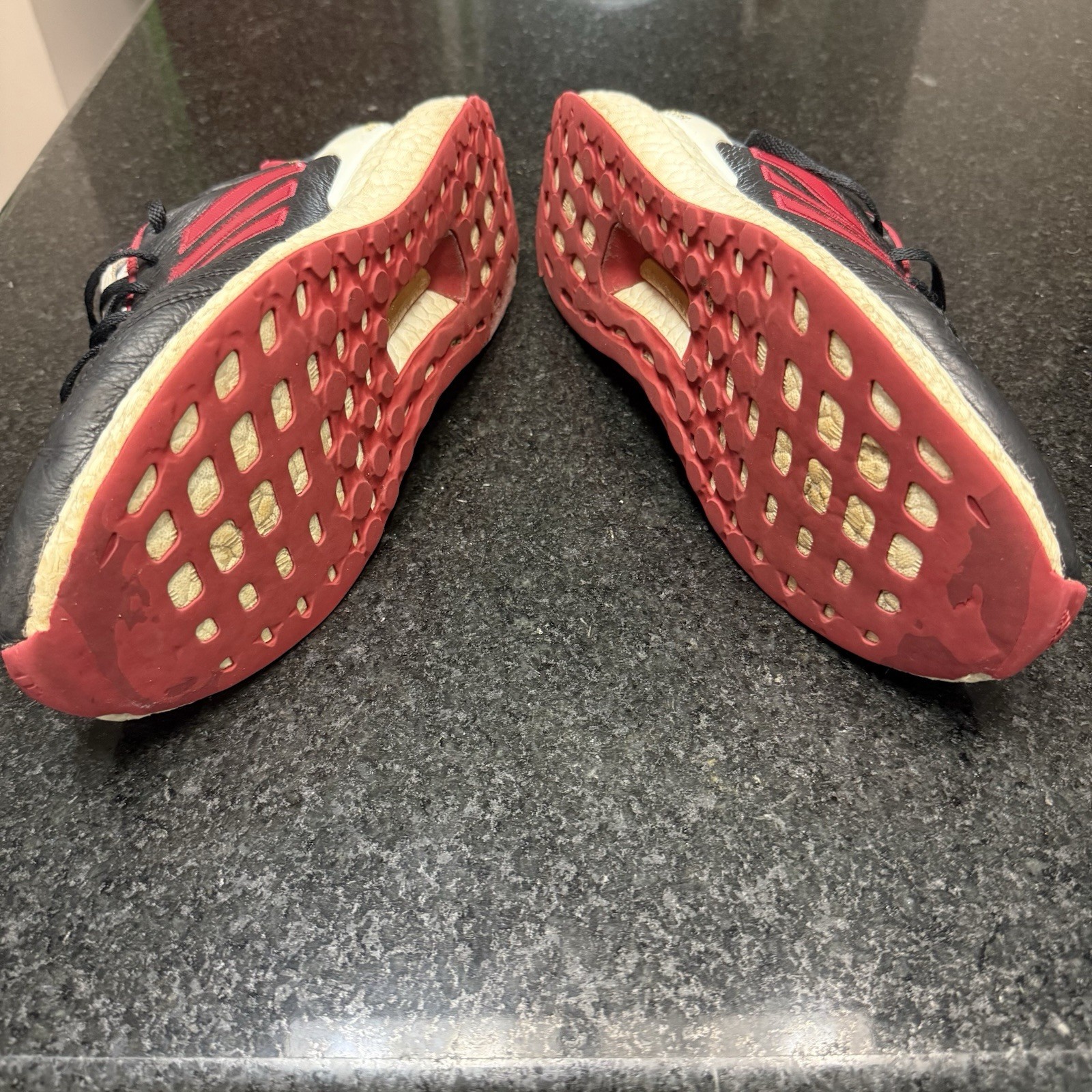 👟Adidas Copa Ultra Boost Men Size 8.5 Black Red Leather Soccer Sneakers HQ5903