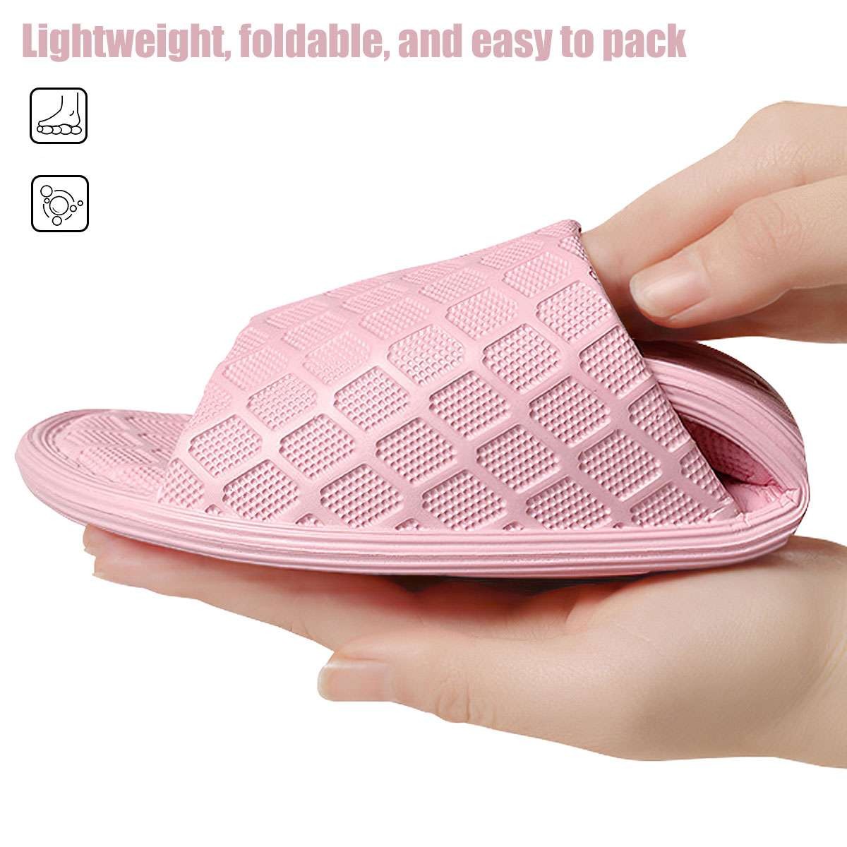 Womens Men Non-Slip Slides Shower Slippers House Sandals Bathroom Shoes Durable