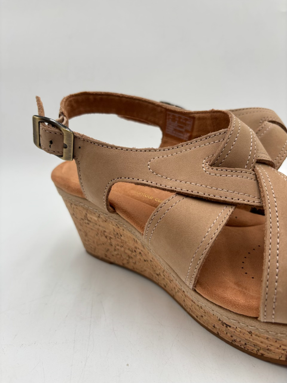 Clarks ELLERI RAE NOUGAT Women’s NEW Platform Wedge Sandals Beige Multiple Sizes