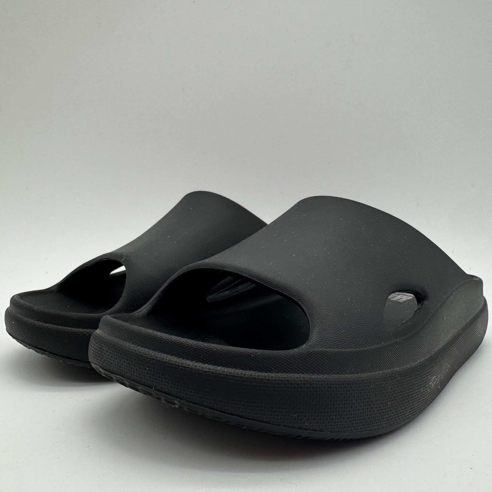 Unisex Black Cushion Slide Sandals Comfort Recovery Slides S W6-7 M4-5
