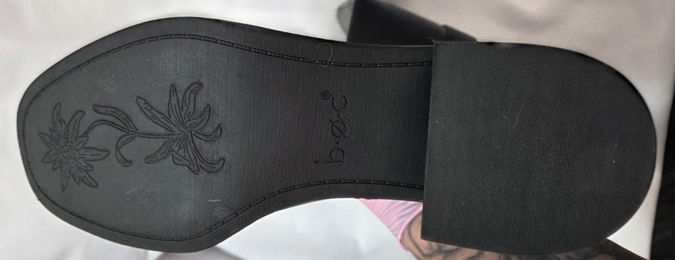 B.O.C Black Leather Side Zip Knee High Riding Boots Size 8.5M