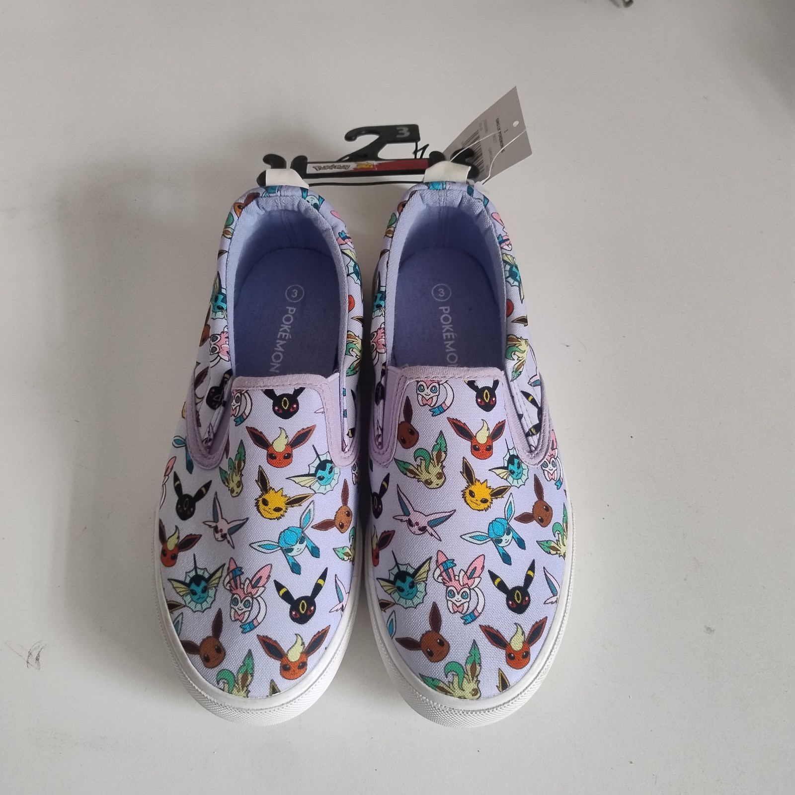 New Pokemon Shoes Women/Girl’s Size 3 SlipOn Eeveevolutions