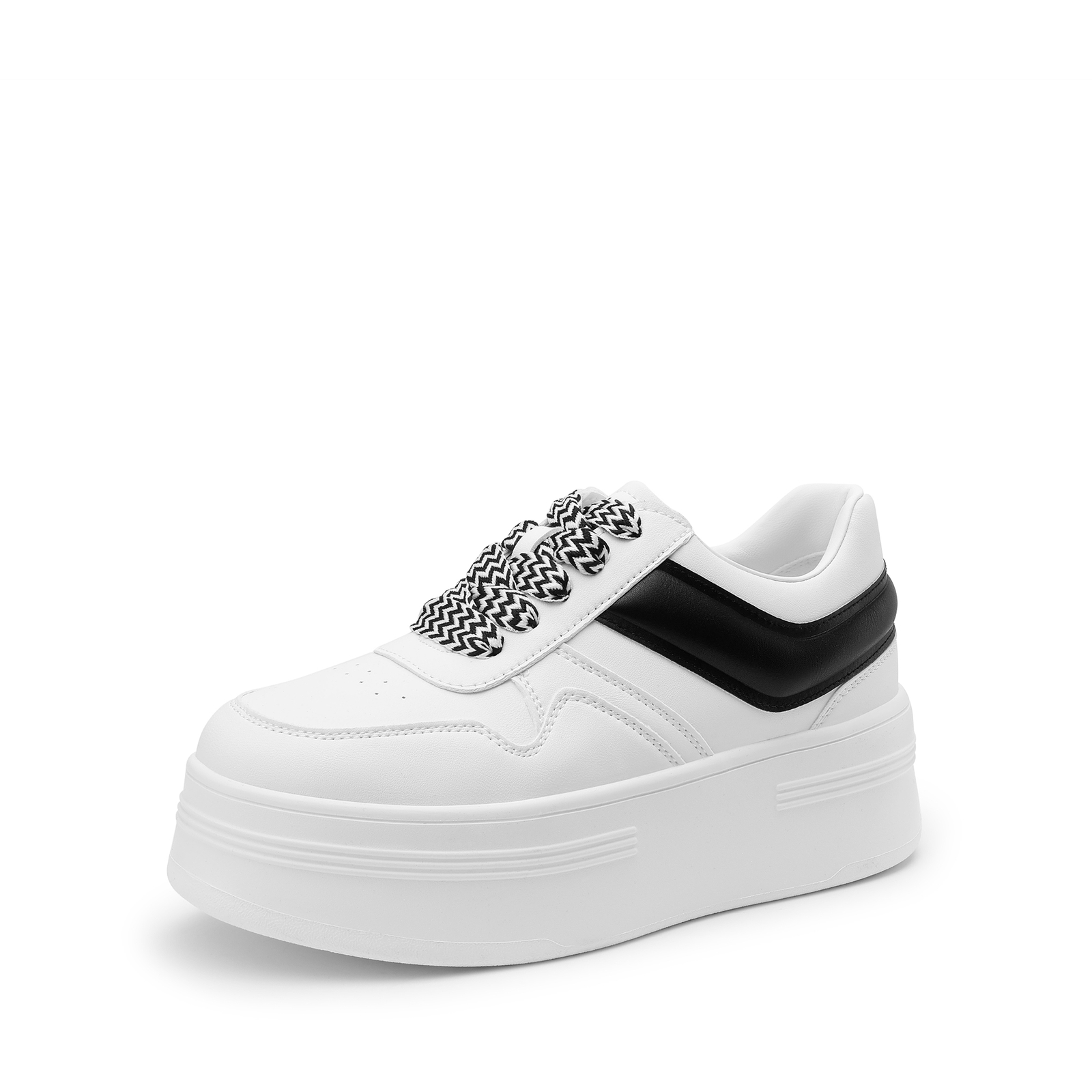Women Platform Fashion Sneakers Lace Up Lightweight Stylish Athletic Shoes