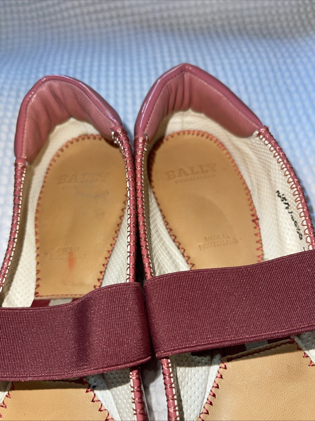 Bally Ballet Flat Luxury Designer Shoes PINK/SALMON Patent Leather US 6.5D