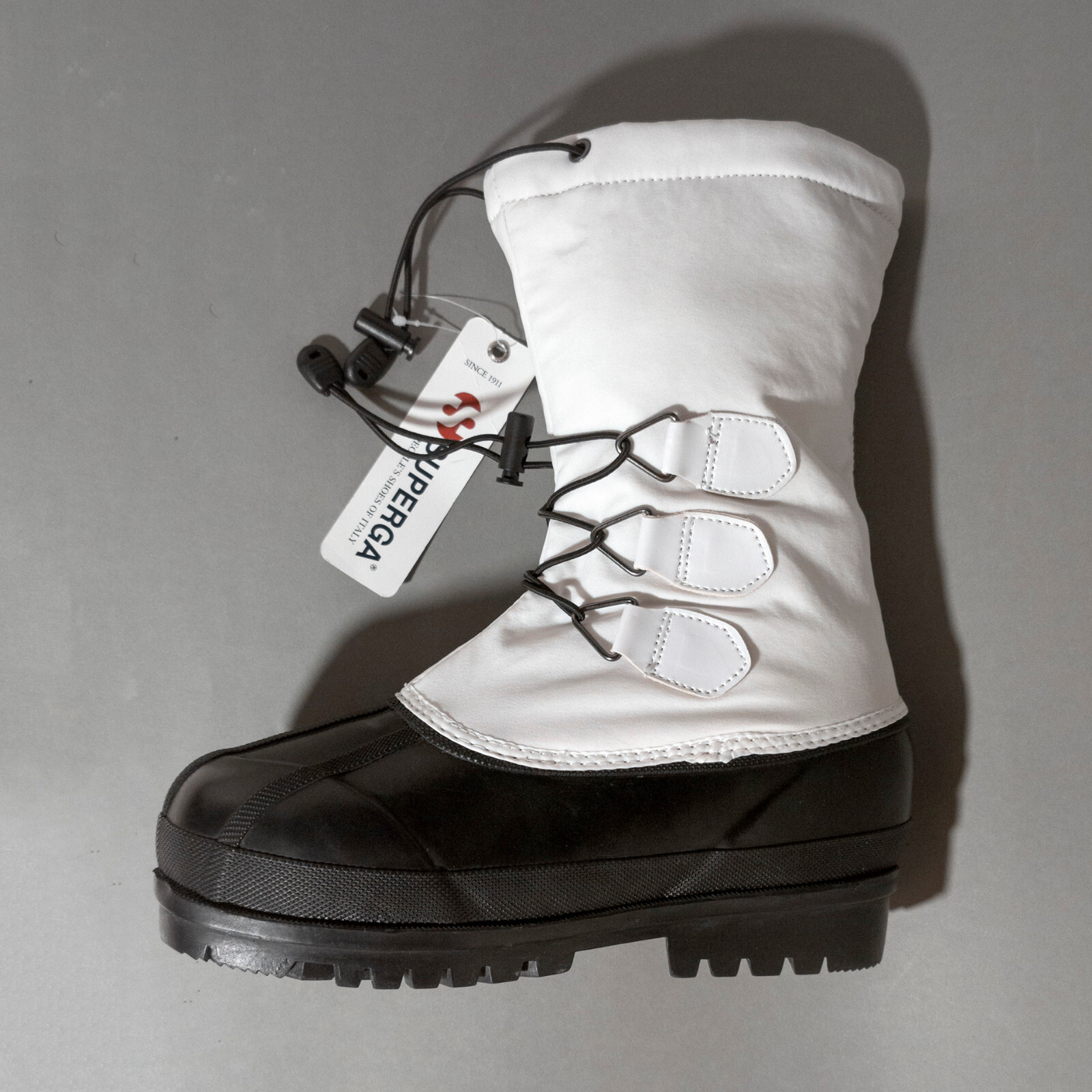 NP~150€ Superga Alpina snow boots 39 retro winter boots rubber textile White