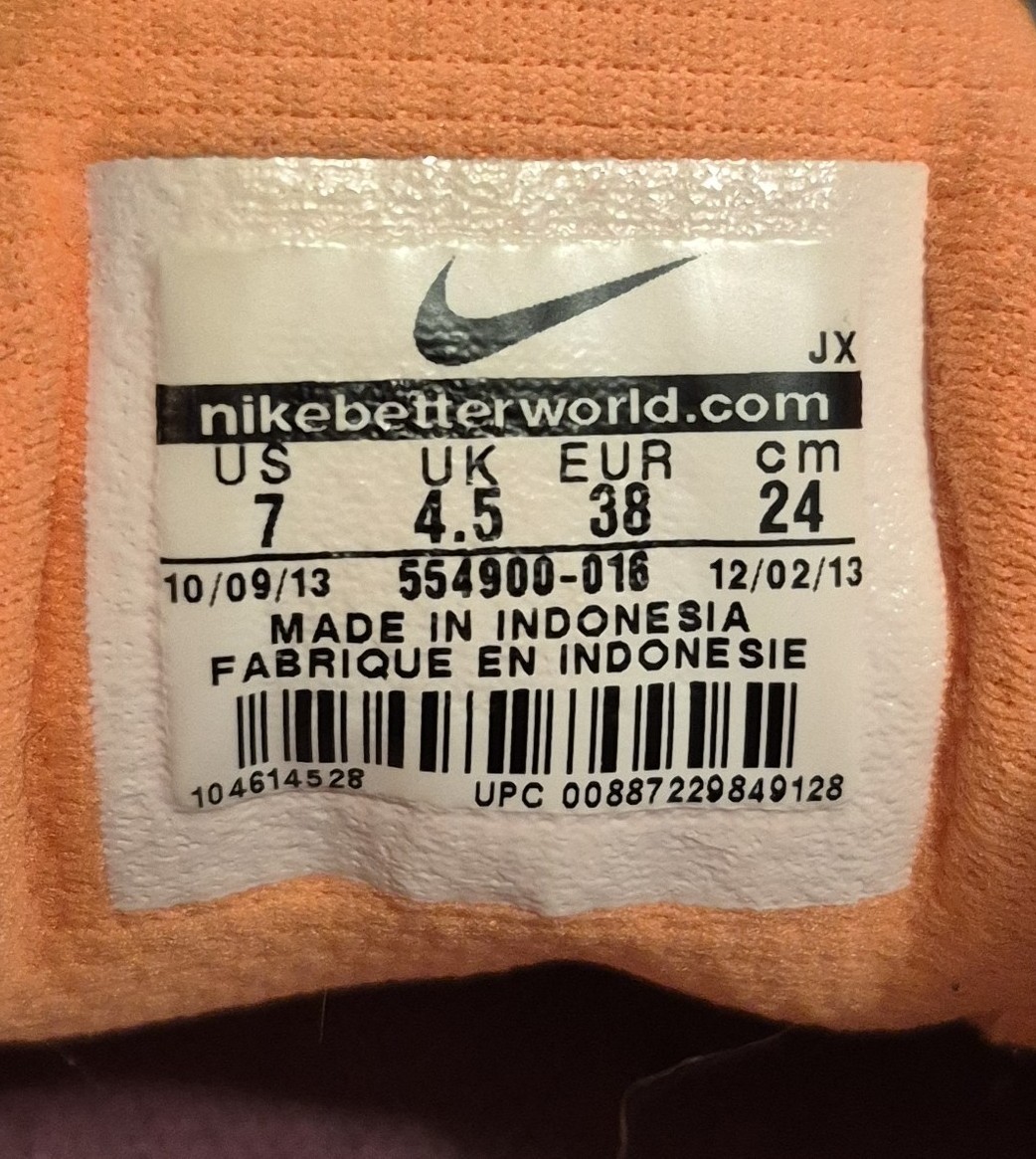 Nike Revolution 2 Gray/Orange Running Walking Athletics Shoes – Size 7