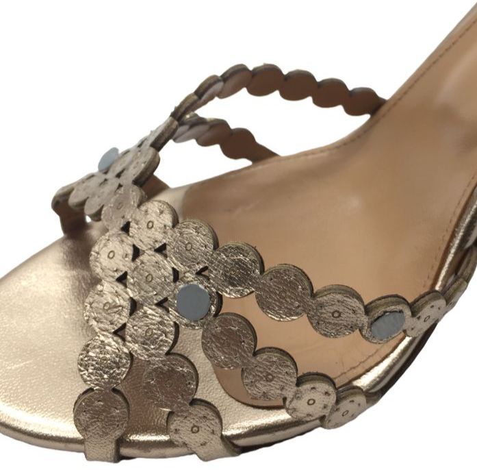$1350 Aquazzura Women’s Brown Tequila Crystal Sandal Shoes Size EU 38/US 8