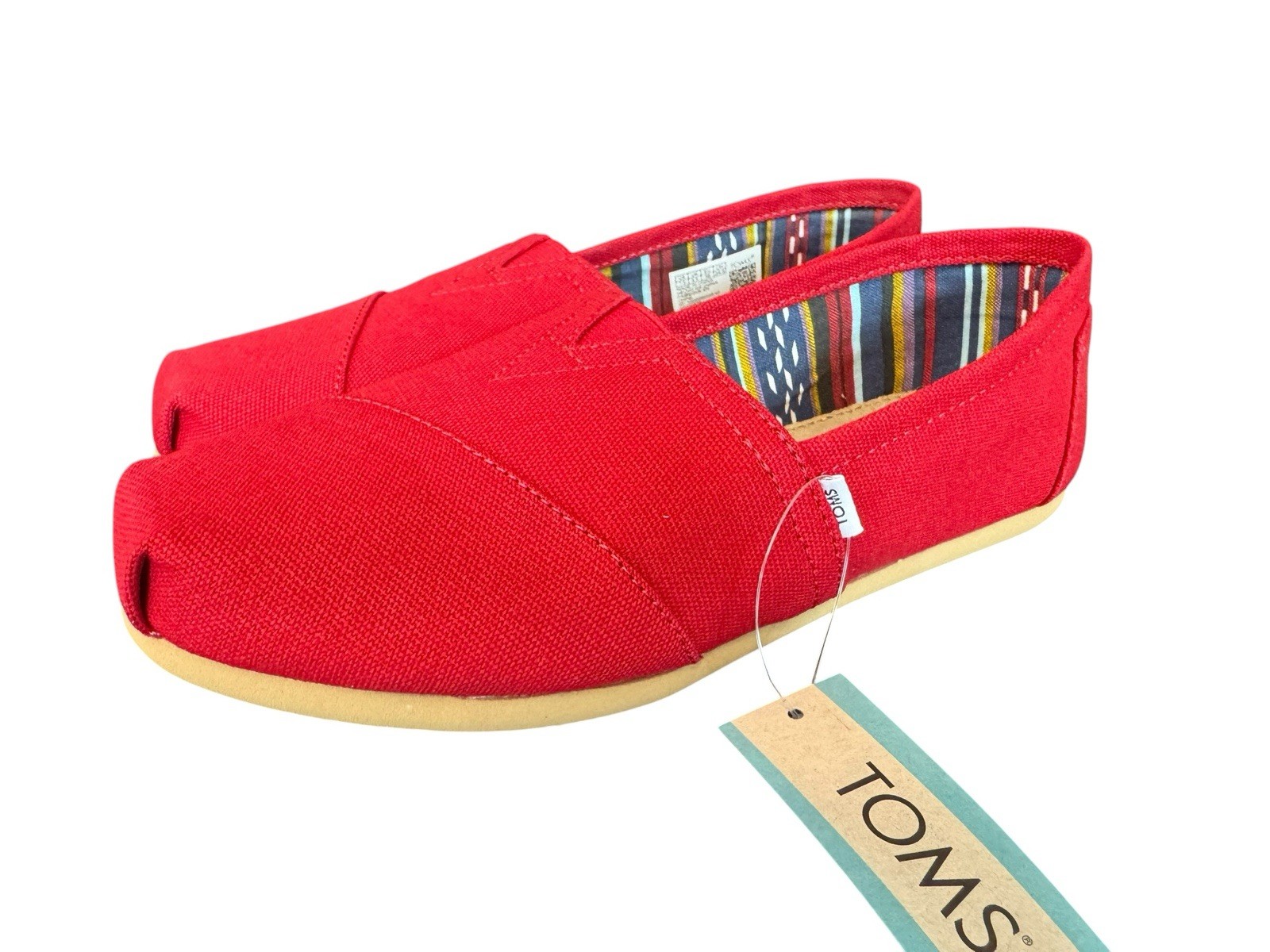 Toms Women’s 7.5 Alpargata Flat, Red. New In Box!