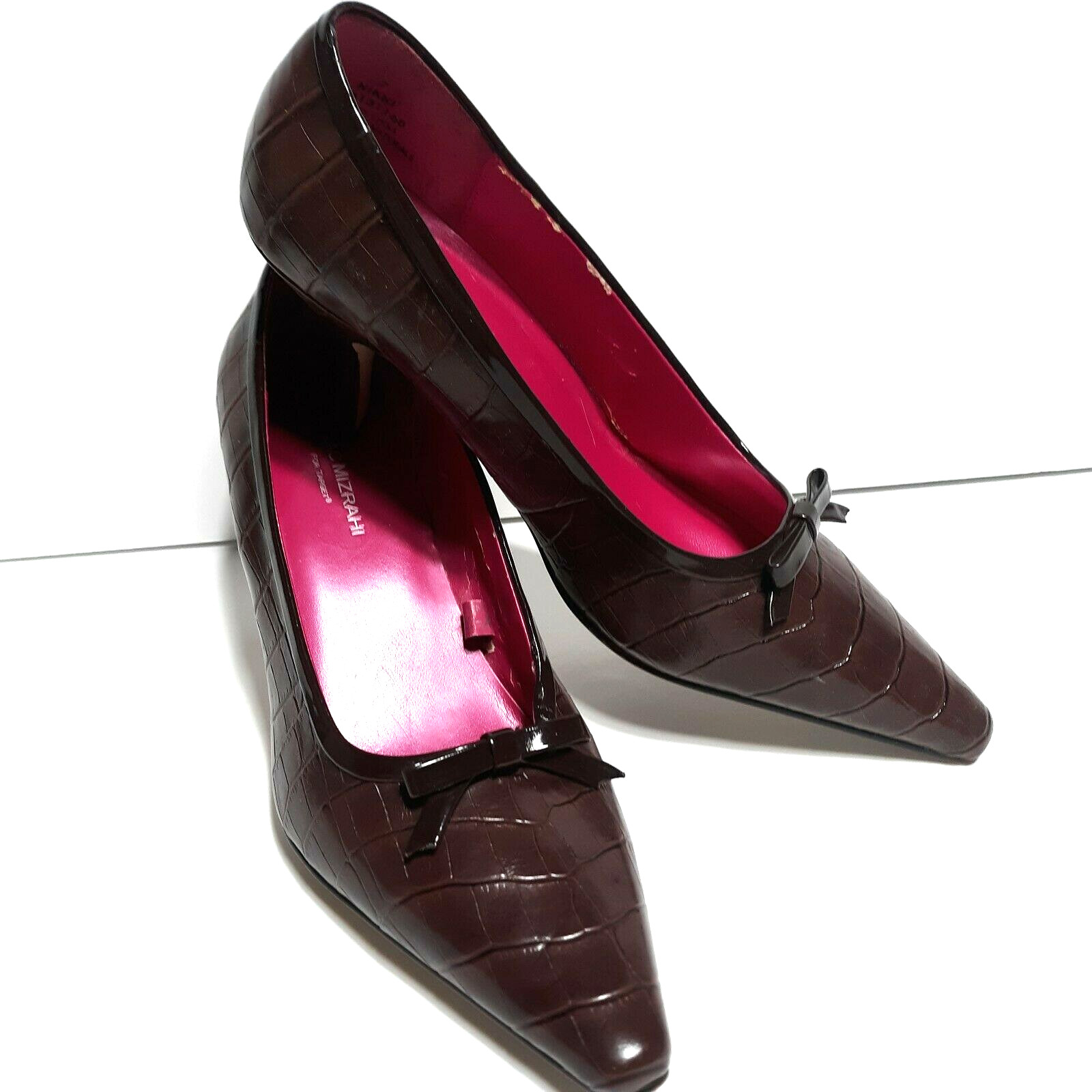 Women’s Isaac Mizrahi For Target Crocodile Skin Print Tall Heels Size 7 shoes