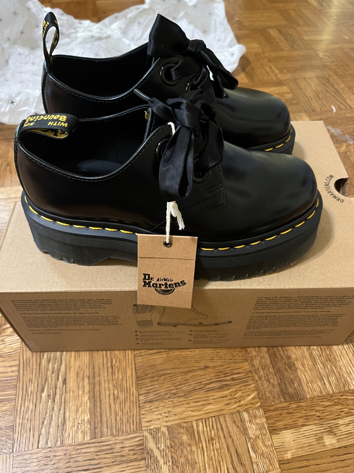 Dr. Martens Holly Leather Platform Shoes US Woman Size 5 UK 3 EU 36 New with Tag