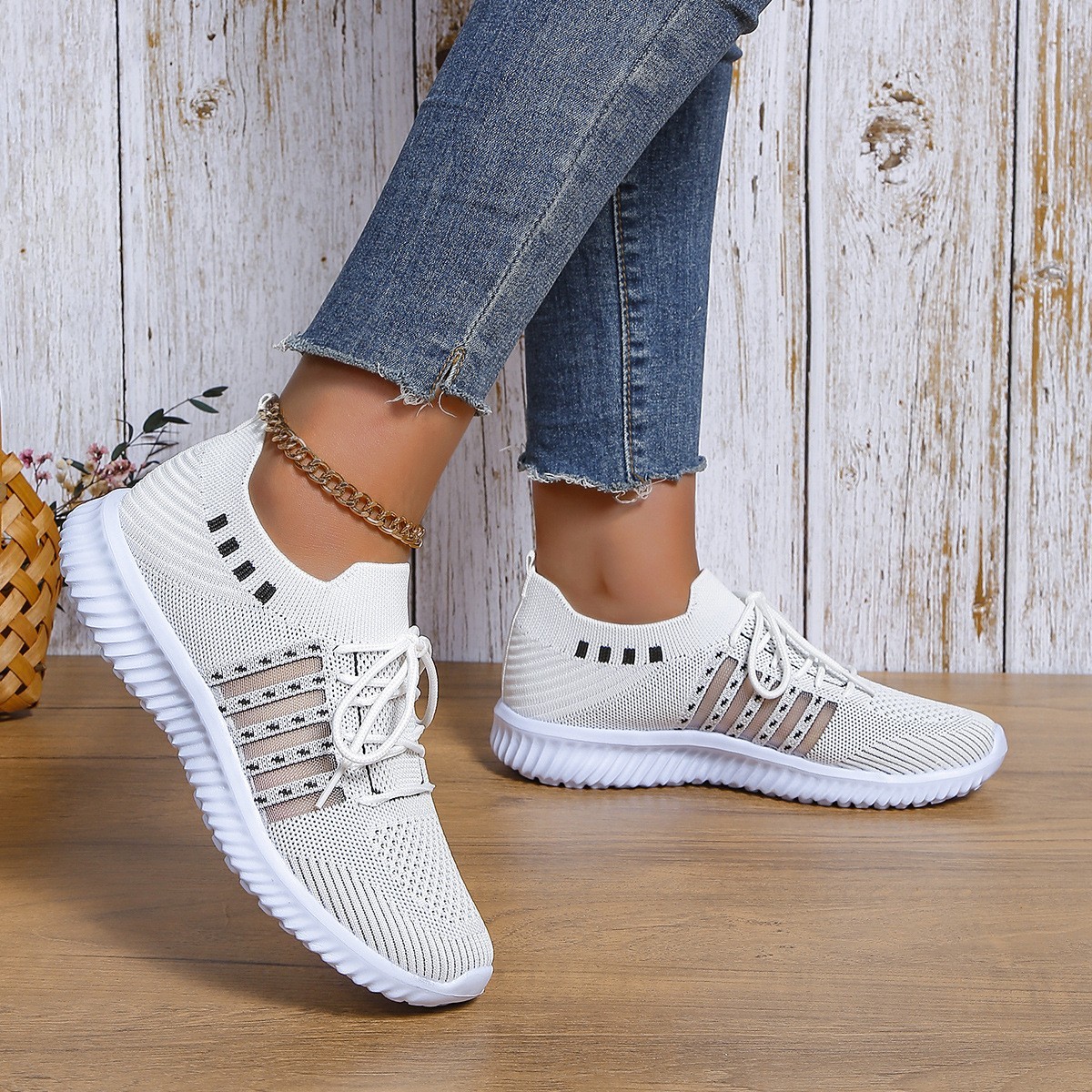 Casual Mesh Sneakers Athletic Breathable Walking Running Sports Shoes Lace Up
