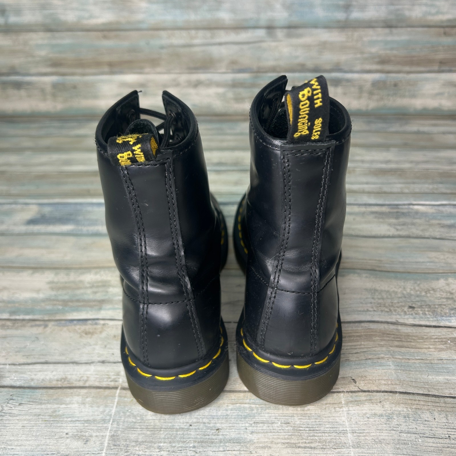 Dr Martens Boot Womens Size 5 US 1460 Soft Toe Work Black Leather Ankle Combat